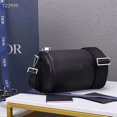 roller messenger bag in black calfskin dior|DIOR.